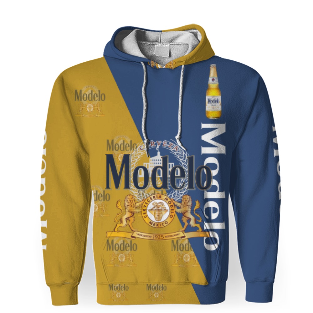 modelo and pattern logo 3d unisex hoodie 1 Modelo And Pattern Logo-3D Unisex Hoodie - Image 1