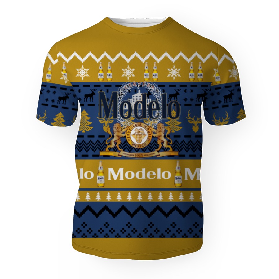 modelo shirts beer vintage logo 3d unisex t shirt 1 Modelo Shirts Beer Vintage Logo-3D Unisex T-Shirt - Image 1