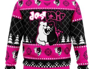 Monokuma Despair Danganronpa Ugly Christmas Sweater - Image 1
