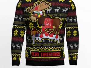 Moose Ugly Christmas Sweater - Image 1