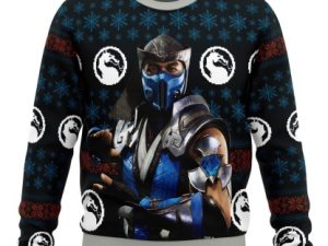 Mortal Kombat Sub Zero Ugly Christmas Sweater - Image 1