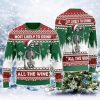 Most Likely To Drink All The Wine Ugly Christmas Sweater - Image 1