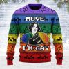 Move Im Gay Ugly Christmas Sweater - Image 1