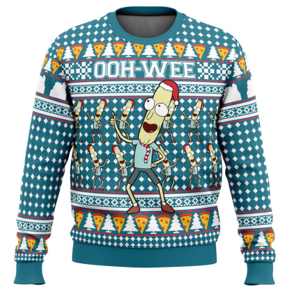 mr poopybutthole ohh wee rick n morty ugly christmas sweater 1 Mr Poopybutthole Ohh Wee Rick N Morty Ugly Christmas Sweater - Image 1
