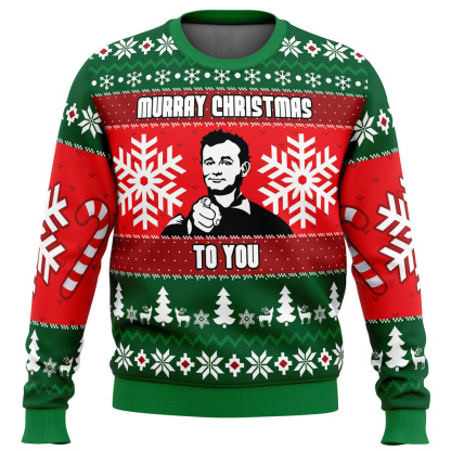 murray christmas bill murray ugly christmas sweater 1 Murray Christmas Bill Murray Ugly Christmas Sweater - Image 1