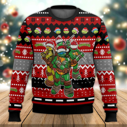 mutant heroes ugly christmas sweater holiday gift 1 Mutant Heroes Ugly Christmas Sweater Holiday Gift - Image 1