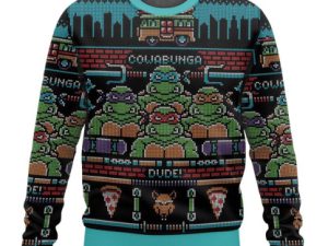 Mutant Ninja Turtles Cowabunga Dude Ugly Christmas Sweater - Image 1