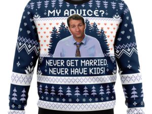 My Advice Married With Children Ugly Christmas Sweater - Image 1