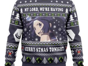 My Lord Were Having A Curry Stmas Tonight Log Horizon Ugly Christmas Sweater - Image 1