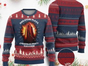 Nakatomi Plaza Christmas Party Survivor Ugly Christmas Sweater - Image 1