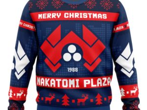 Nakatomi Plaza Die Hard Ugly Christmas Sweater - Image 1