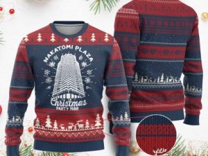 Nakatomi Plaza Party 1988 Classic Ugly Christmas Sweater Xmas Gift - Image 1
