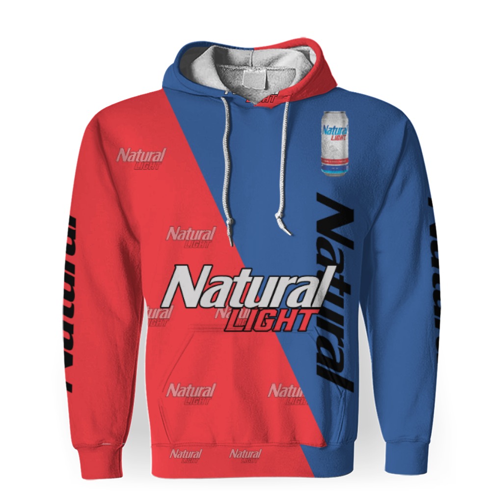 natural light and pattern logo 3d unisex hoodie 1 Natural Light And Pattern Logo-3D Unisex Hoodie - Image 1