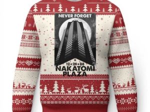 Never Forget Nakatomi Plaza 1988 Ugly Christmas Sweater - Image 1