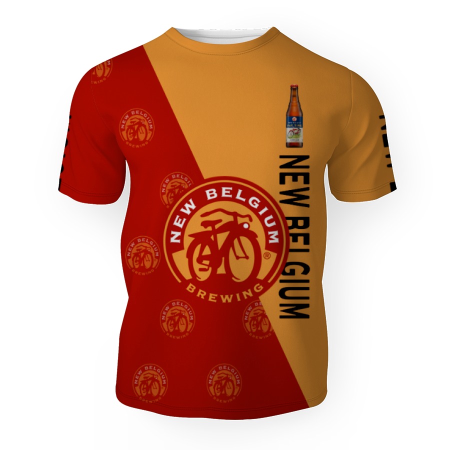 new belgium brewing and pattern logo 3d unisex t shirt 1 New Belgium Brewing And Pattern Logo-3D Unisex T-Shirt - Image 1