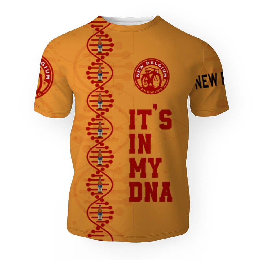 new belgium brewing its in my dna 3d unisex t shirt 1 New Belgium Brewing It's In My DNA-3D Unisex T-Shirt - Image 1
