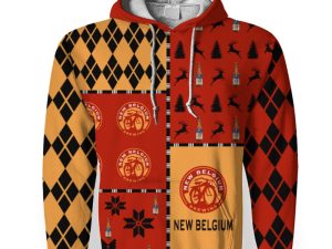 New Belgium Brewing Merry Christmas And -3D Unisex Hoodie - Image 1