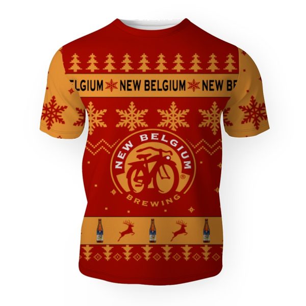 New Belgium Brewing Merry Christmas Unisex Gift Fan-3D Unisex T-Shirt - Image 1