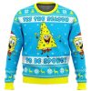 Nickelodeon Cartoons Tis The Season To Be Spongy Ugly Christmas Sweater - Image 1