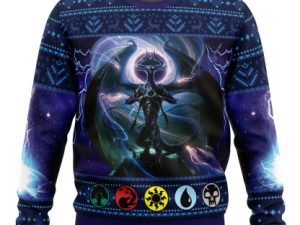 Nicol Bolas Magic The Gathering Ugly Christmas Sweater - Image 1
