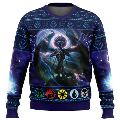nicol bolas magic the gathering ugly christmas sweater 1 Nicol Bolas Magic The Gathering Ugly Christmas Sweater - Image 1