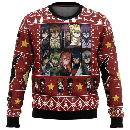 night raid akame ga kill ugly christmas sweater 1 Night Raid Akame Ga Kill Ugly Christmas Sweater - Image 1