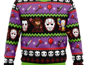 Nightmares On Halloween Ugly Christmas Sweater - Image 1
