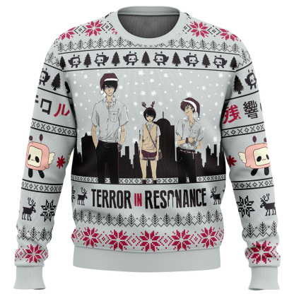 nine x lisa x twelve terror in resonance ugly christmas sweater 1 Nine X Lisa X Twelve Terror In Resonance Ugly Christmas Sweater - Image 1