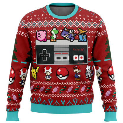 nintendo controller ugly christmas sweater 1 Nintendo Controller Ugly Christmas Sweater - Image 1