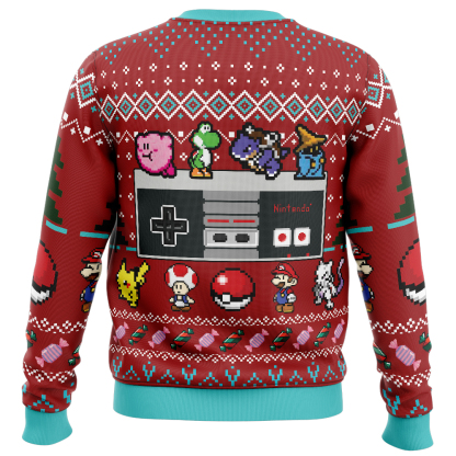nintendo controller ugly christmas sweater 2 Nintendo Controller Ugly Christmas Sweater - Image 2