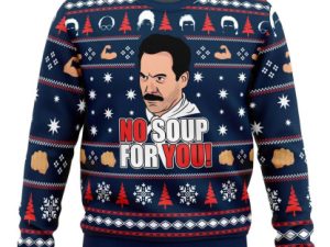 No Soup For You Seinfeld Ugly Christmas Sweater Holiday Gift - Image 1