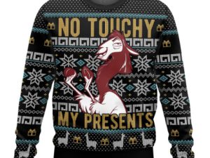No Touchy My Presents The Emperors New Groove Ugly Christmas Sweater - Image 1