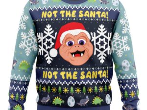 Not The Santa Dinosaurs Ugly Christmas Sweater - Image 1