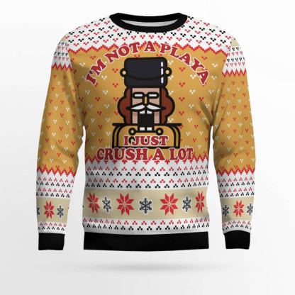 nutcracker playa ugly christmas sweater 1 Nutcracker Playa Ugly Christmas Sweater - Image 1