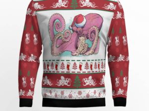 Octopus Noel Ugly Christmas Sweater - Image 1