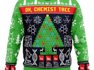 Oh Chemist Tree Science Ugly Christmas Sweater - Image 1
