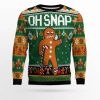 Oh Snap Gingerbread Ugly Christmas Sweater - Image 1