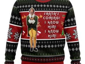 Omg Santa Elf Ugly Christmas Sweater - Image 1