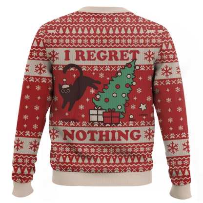 on the naughty list and i regret nothing cat ugly christmas sweater 2 On The Naughty List And I Regret Nothing Cat Ugly Christmas Sweater - Image 2