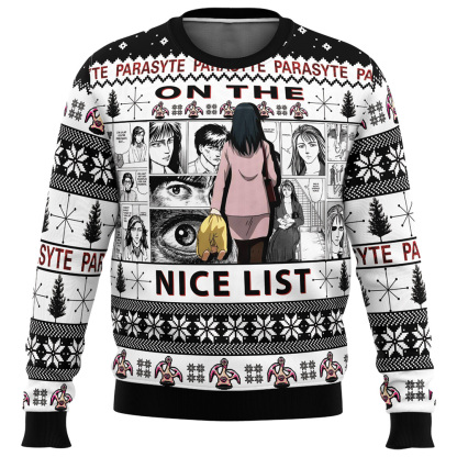 on the nice list parasyte ugly christmas sweater 1 On The Nice List Parasyte Ugly Christmas Sweater - Image 1