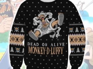 One Piece Dead Or Alive Monkey D Luffy Ugly Christmas Sweater - Image 1