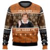 Only Judy Can Judge Me Judge Judy Ugly Christmas Sweater - Image 1