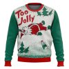 Overly Cheerful Santa Ugly Christmas Sweater - Image 1
