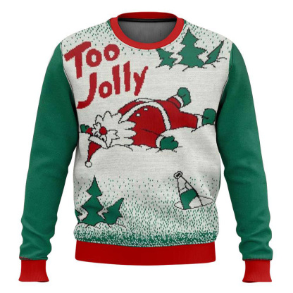 overly cheerful santa ugly christmas sweater 1 Overly Cheerful Santa Ugly Christmas Sweater - Image 1