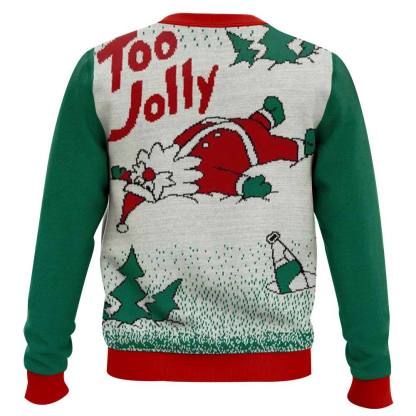 overly cheerful santa ugly christmas sweater 2 Overly Cheerful Santa Ugly Christmas Sweater - Image 2