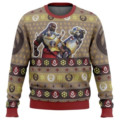 overwatch doomfist ugly christmas sweater 1 Overwatch Doomfist Ugly Christmas Sweater - Image 1