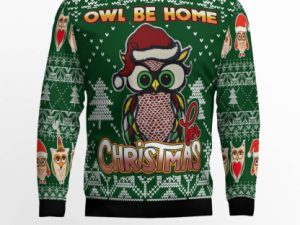Owl Be Home For Ugly Christmas Sweater - Image 1