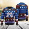Pabst Blue Ribbon Snowflakes Ugly Christmas Sweater - Image 1