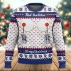 Pabst Blue Ribbon Ugly Christmas Sweater Present - Image 1