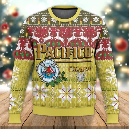 pacifico clara sweater ugly christmas sweater christmas gift 3d sweater 1 Pacifico Clara Sweater Ugly Christmas Sweater Christmas Gift 3D Sweater - Image 1